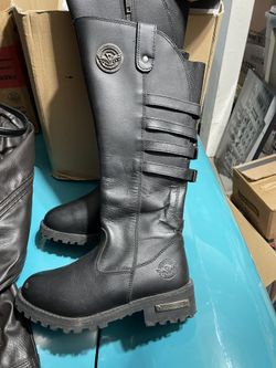 Leather boots