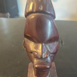 Hand carved solid wood tribal art