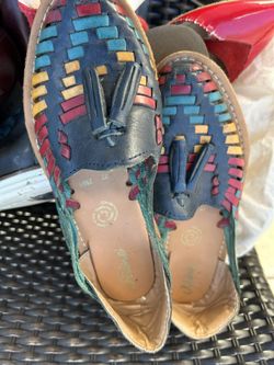 Colorful Women's Leather Sandals Size 5 Used
