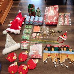 Various Christmas Items - Gifts, Deco, Hats, Mail boxes etc 