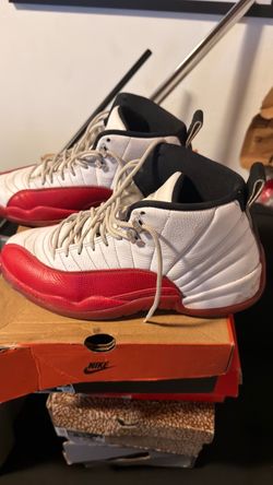 Air Jordan 12 Cherry White & Red Sneakers – Men’s US 11