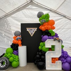 Monster Jam Decorations , Balloon Garland , Backdrop