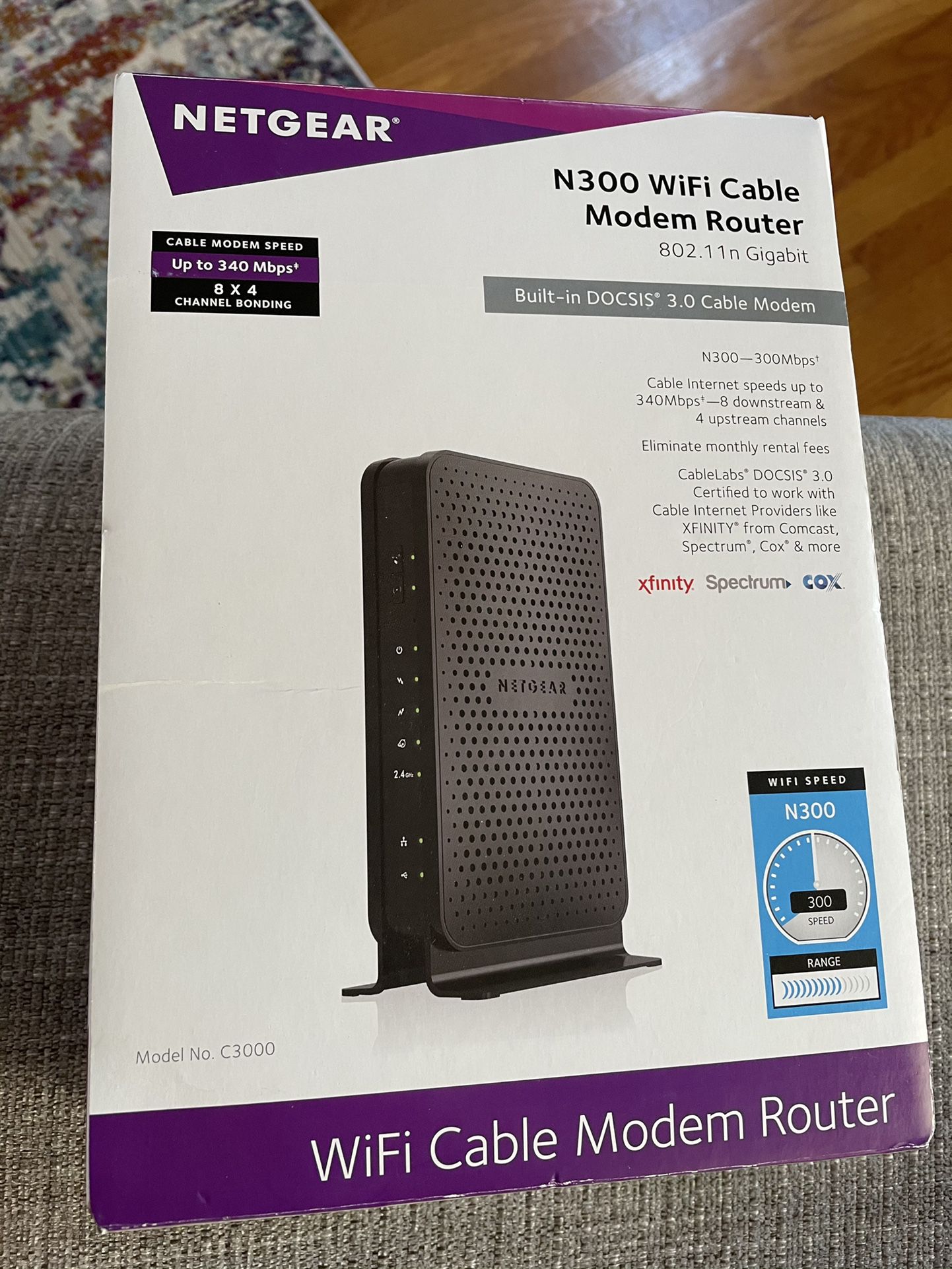 Netgear N300 WiFi Cable Modem Router