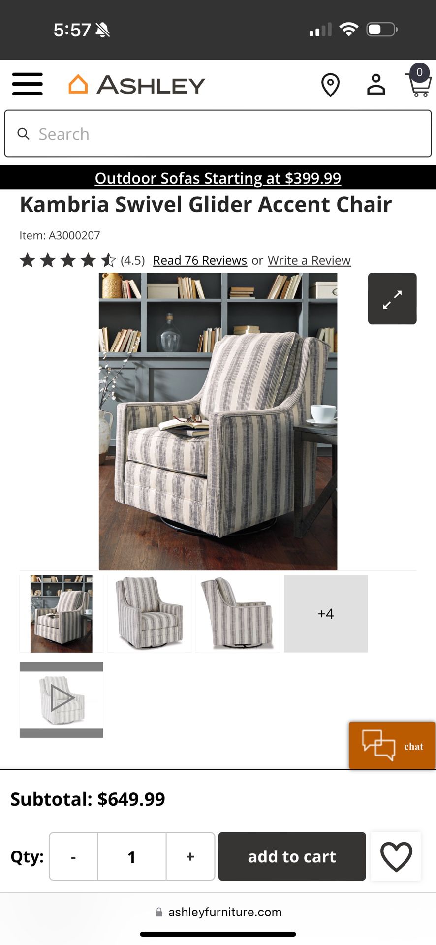 Swivel Accent Chair 