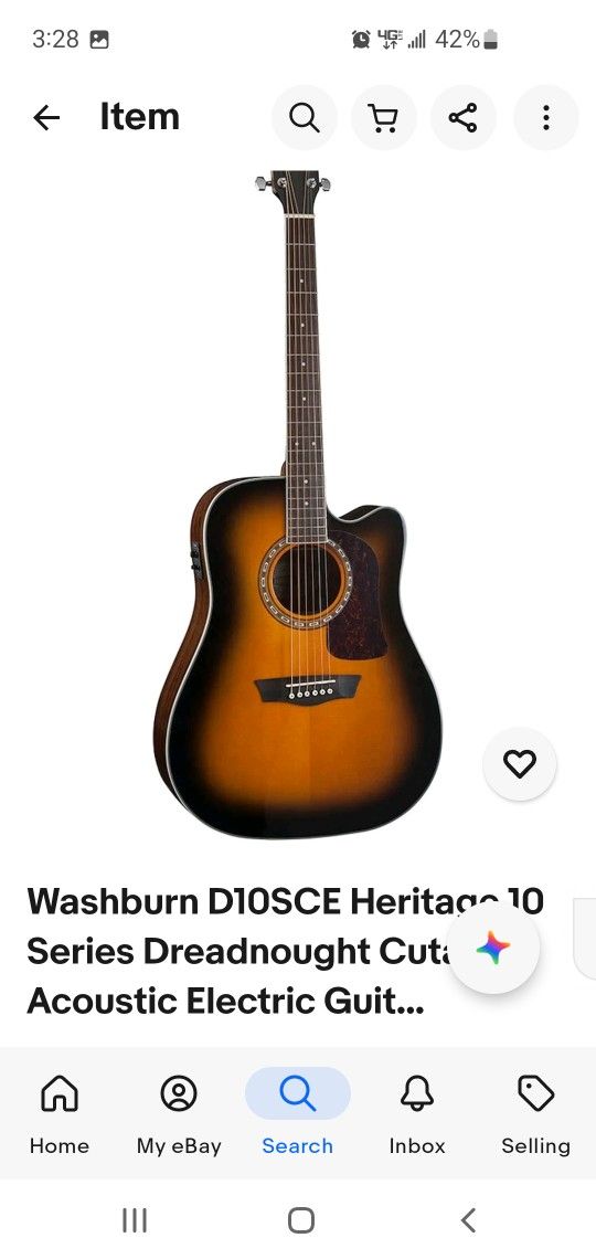 Washburn D10CEQSB Acoustic Electric Guitar
