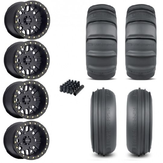 Wheel And Tire Package. 15” Method Beadlock Rims & 30” Sand Paddle