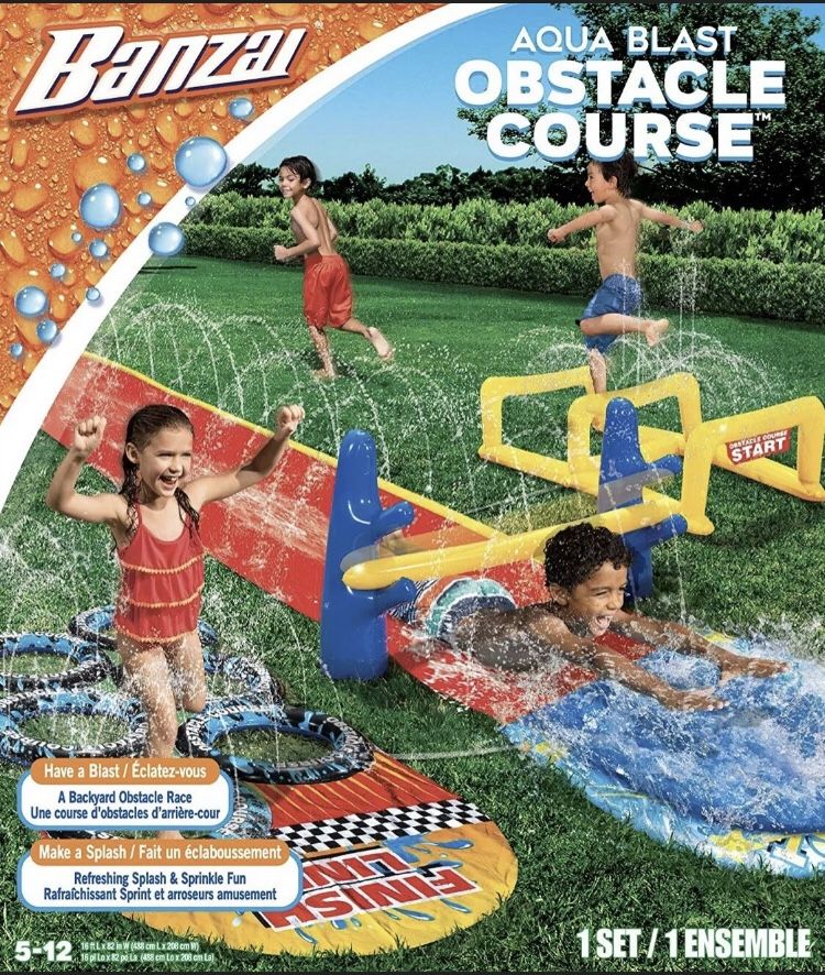 Banzai splash 💦 obstacle course