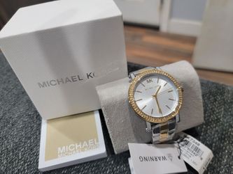 Michael Kors Two-Tone Crystal Bezel Watch