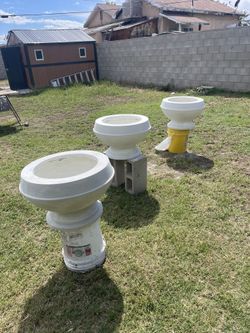 White Concrete Pots For Sale