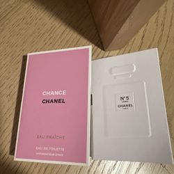 Chance Eau Fraîche and N 5 Eau de Parfum Spray 1.5ml Vial Sampler Lot of 2 NIB