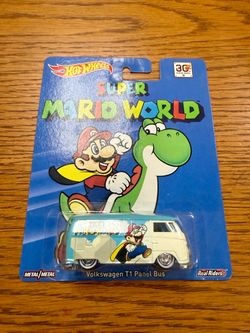 Hot Wheels Super Mario World VW T1 Panel Bus REAL RIDERS