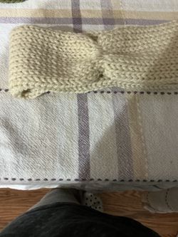 Cream white head band