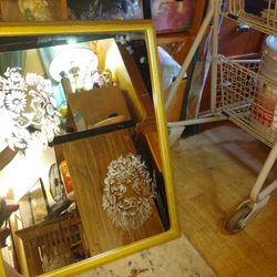 Lion Engraved Mirror