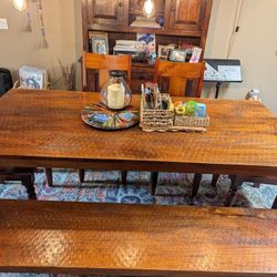 World Market Table And Hutch 