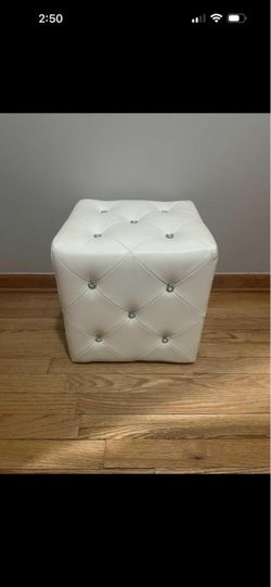 Michels Modren contemporary cube Leather ottoman