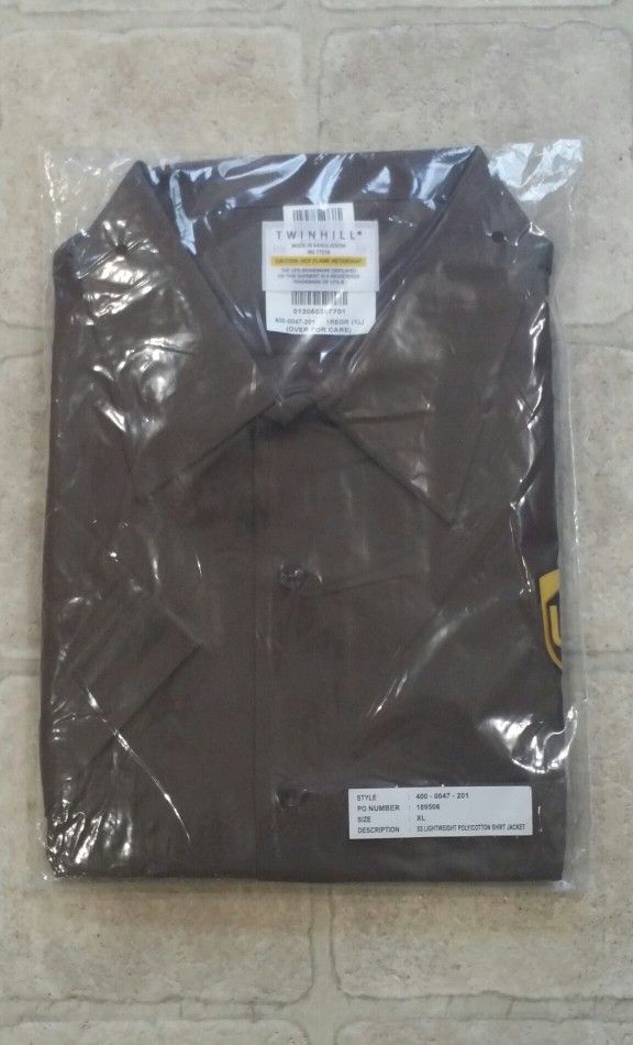 UPS Men's Shirt Button Up (New )