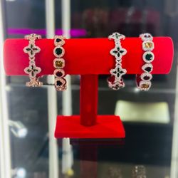 Luxury Clover Gem Moissanite Diamond Bracelet