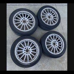 4 - 205/50r17 4x100 4x3.94 4x114.3 4x4.5 JDM Enkei Xa Xb Integra Honda Del Sol  Fit Civic Miata Yaris Wheels Rims Tires!!!!!!!!!!!!
