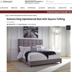 Grey King Ashley Furniture Bed Frame