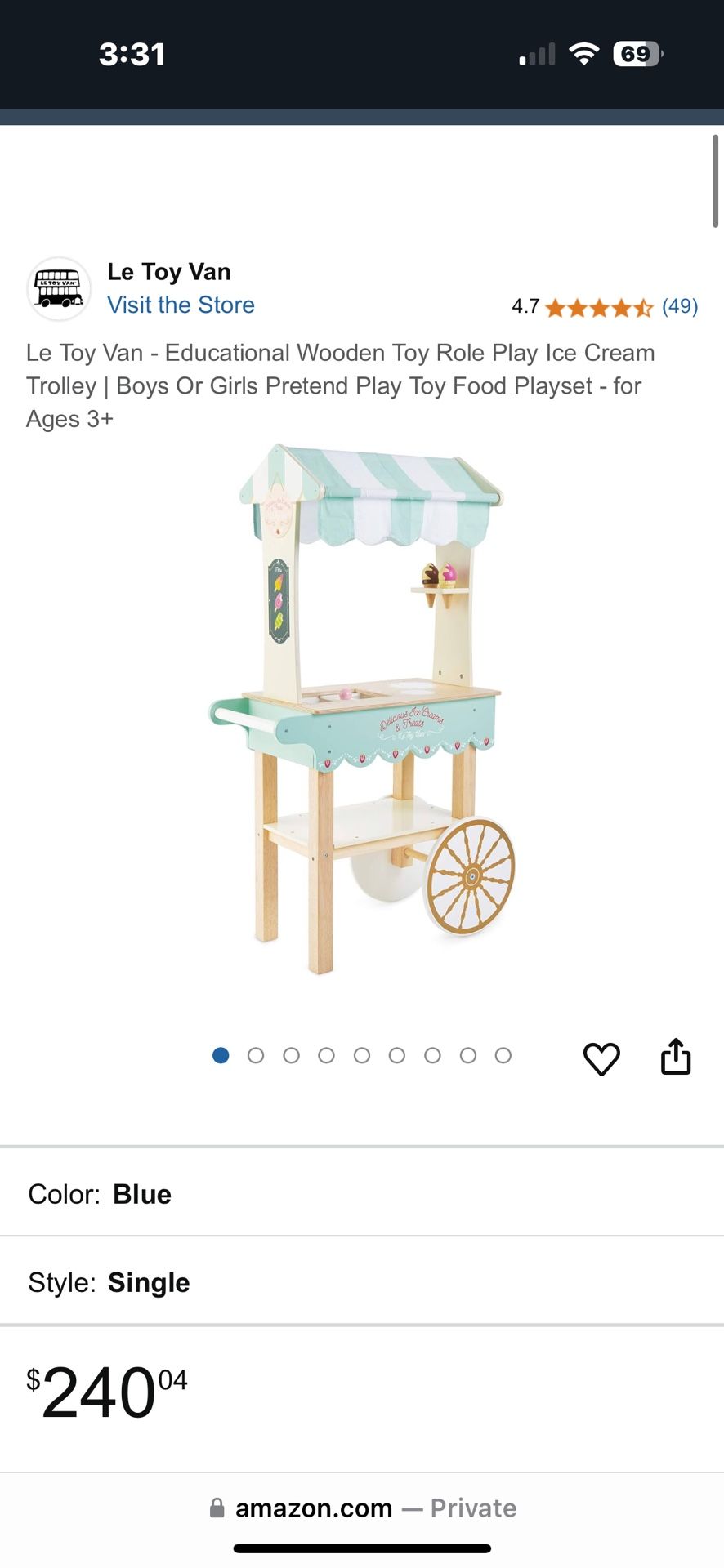 Le Toy Van - Ice Cream Cart