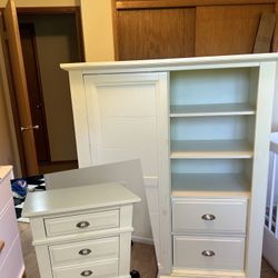 White Dresser And Nightstand 