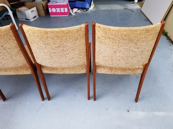 4 farso stolefabrik danish modern mid century teak chairs for sale