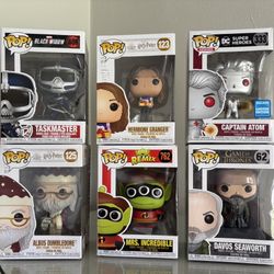 Six Miscellaneous Funko Pops Collector Series- Must Go!!!