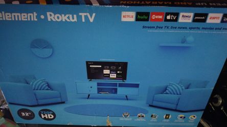 Sealed In Box New 32inch Smart Tv By Element With Roku Smart Hub Built In