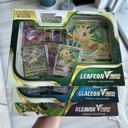 Pokemon Leafeon, Glaceon & Kleavor VStar Special Collections