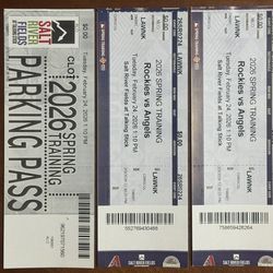 PRICE REDUCED! Spring Training Tickets + Parking - Rockies vs. Angels February 24, 2026, Salt River Fields