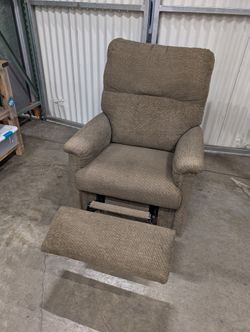 LazyBoy Neutral Tone Upholstered Recliner Rocking chair with Footrest