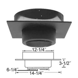 Selkirk 206410 Stainless Steel Square Finish Pipe Ceiling Support Kit 6 in.