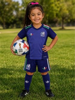Adidas Mexico purple goalkeeper jersey and shorts kit