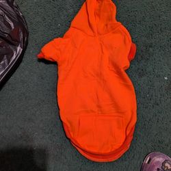 Dog Or Cat Orange Hoodie Sweater Size XL