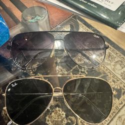 Ray-Ban Aviators + Quay Australia Sunglasses Bundle