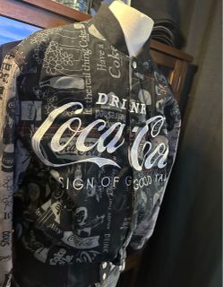Coke Coka Medium Jacket black-and-gray bomber