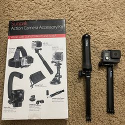 GoPro hero plus with screen and attachments 