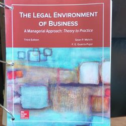 Legal Environment Of Business - 3rd Edition 