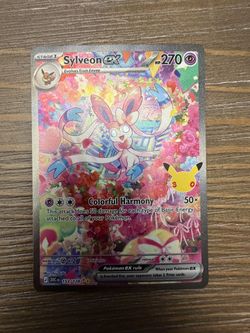 Pokemon TCG Sylveon ex 153/128 30th Anniversary Celebration SIR