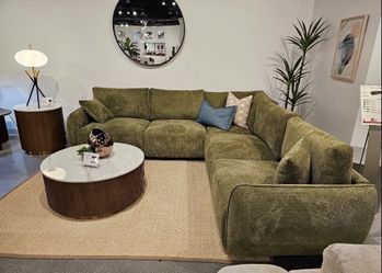 Green Sectional Sofa -