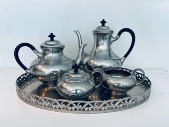 Metawa Holland Pewter 5 Piece Tea & Coffee Set