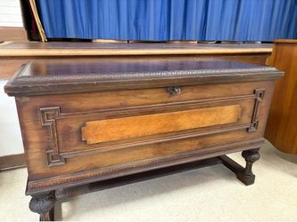 Vintage Cedar Chest with Mahogany Frame