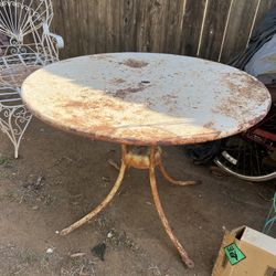 Rustic Metal Table