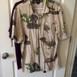 Mens Vans Shirt Button Up XL