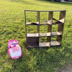 Shelf and toddler ride on car….FREE