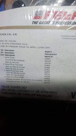 K20 k24 valve cover gasket
