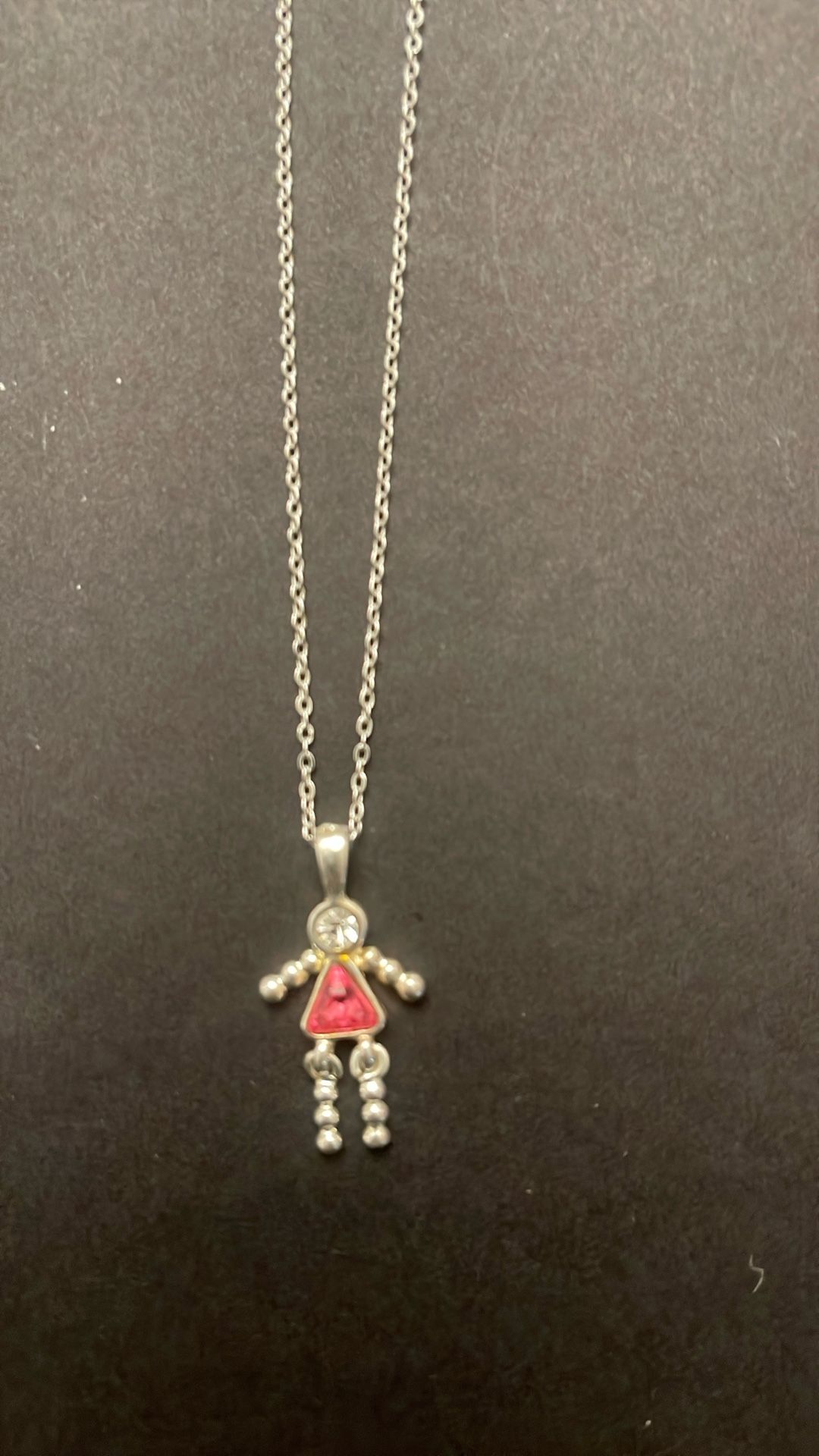 Necklace/Ruby Girl Figure