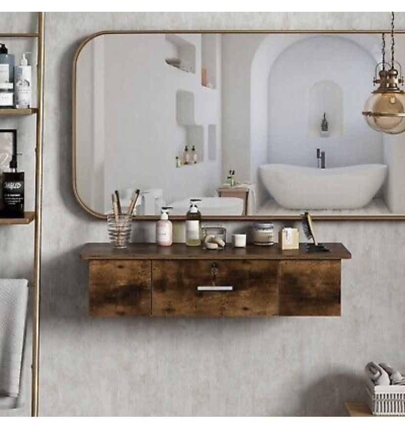 new rustic wall mounted salon station