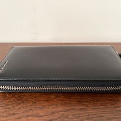 Burberry Zip Around Leather Wallet - Black - $320