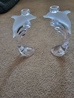 Lenox Dolphin Candleholders